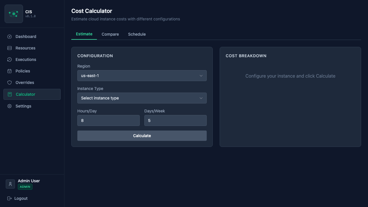 Cost Calculator