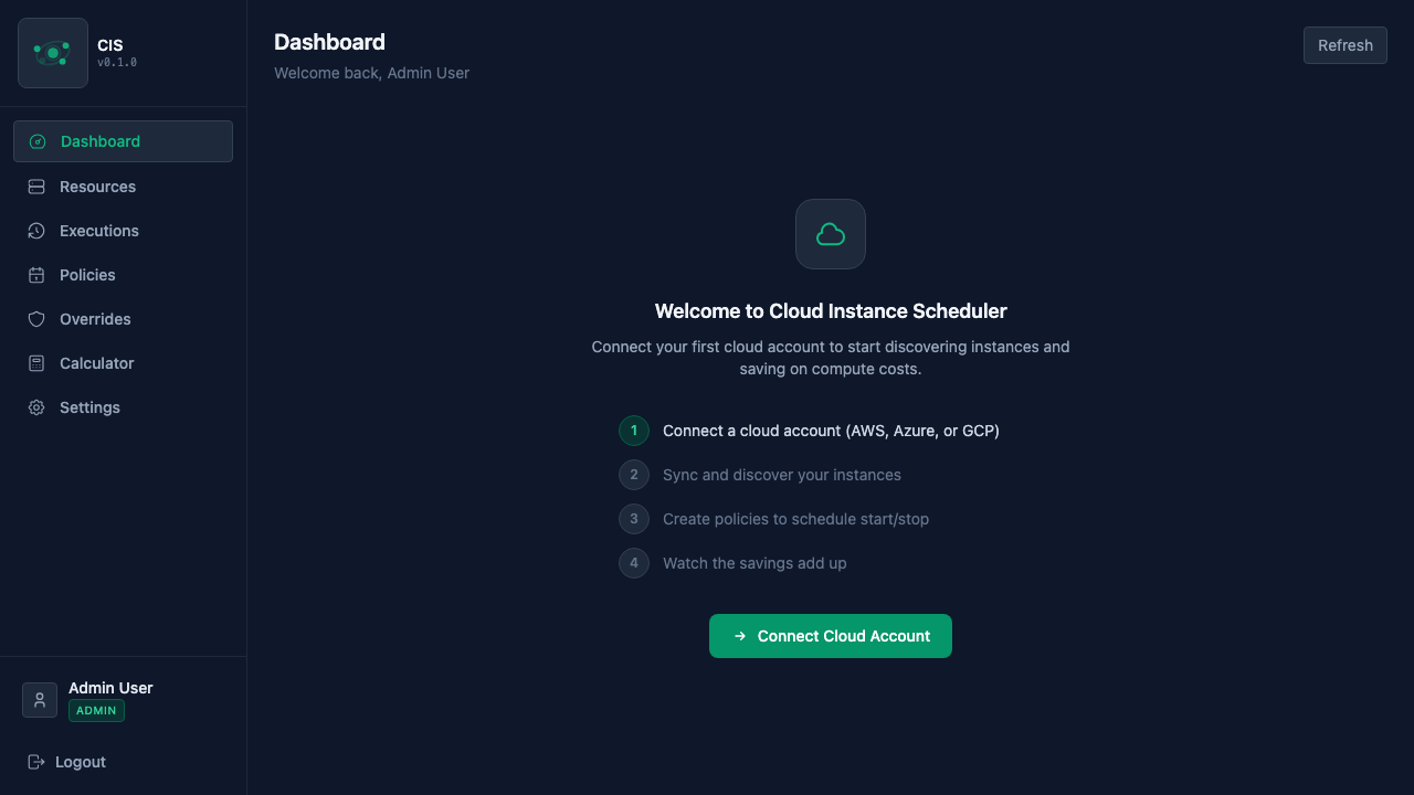 Dashboard onboarding